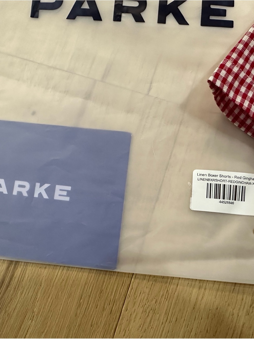 PARKE Red Gingham Boxer Shorts - Picture 4 of 5
